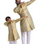 Handmade Kimkhab Green Golden Sherwani - Royal Legacy | Jaipurio